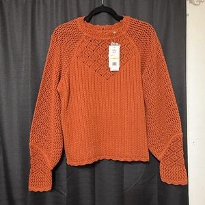 Sam Edelman Rust Knit Sweater